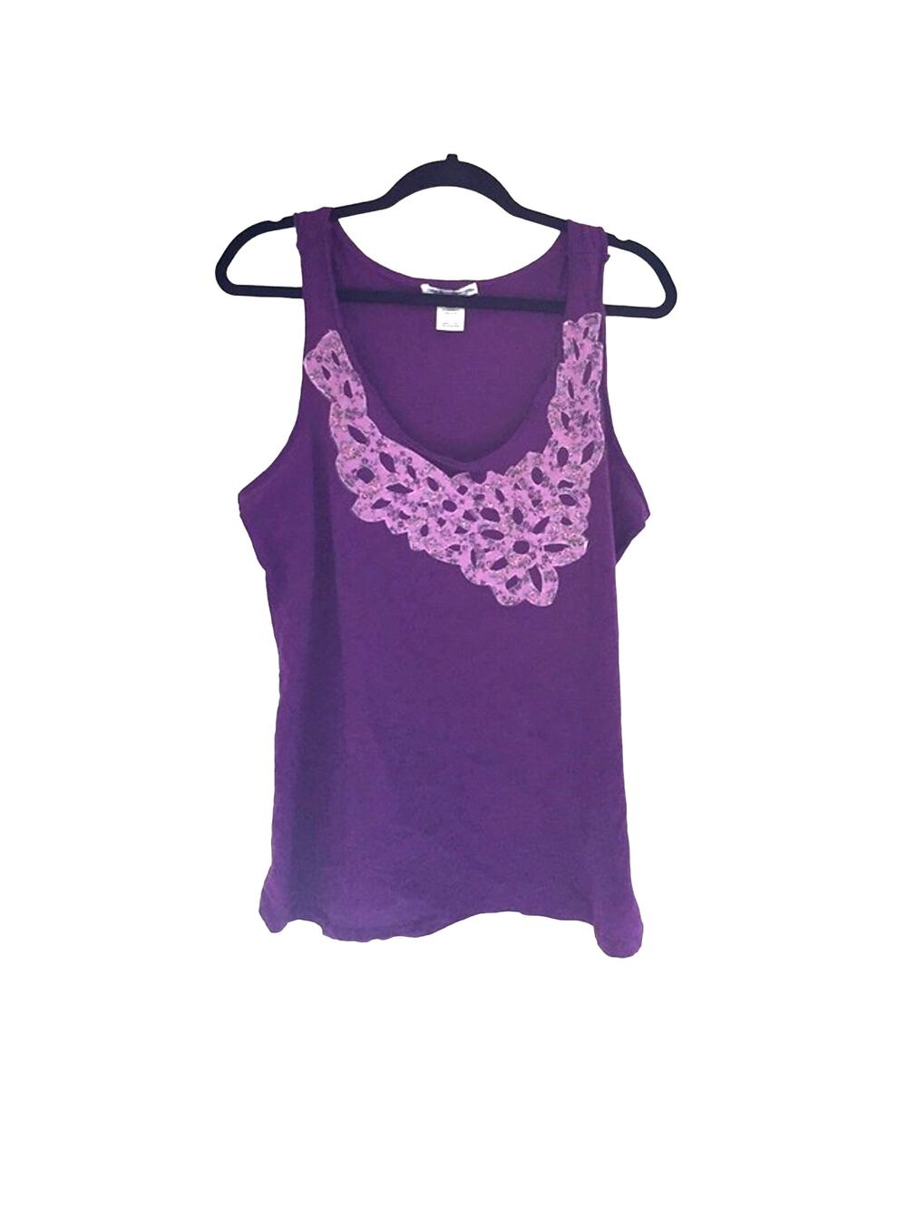 Charlotte Russe Purple Tank Top Size Large